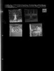 Woman in a Dress; Men in a Lab; People in a Cafeteria (4 Negatives) 1950s, undated [Sleeve 56, Folder k, Box 21]